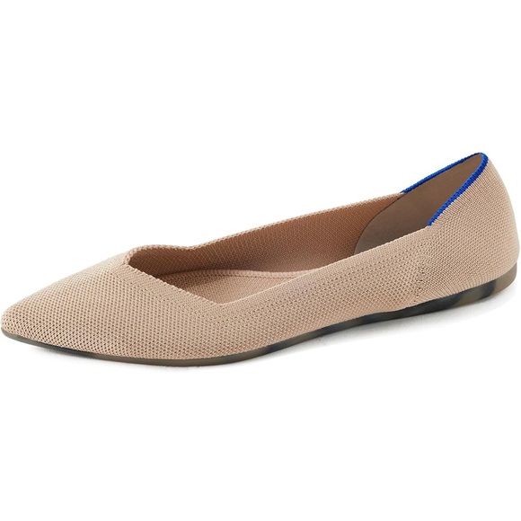 Rothy’s The Point Flats Women’s 8 Ecru Beige Machine Washable Eco Knit Shoes EUC - Picture 11 of 13